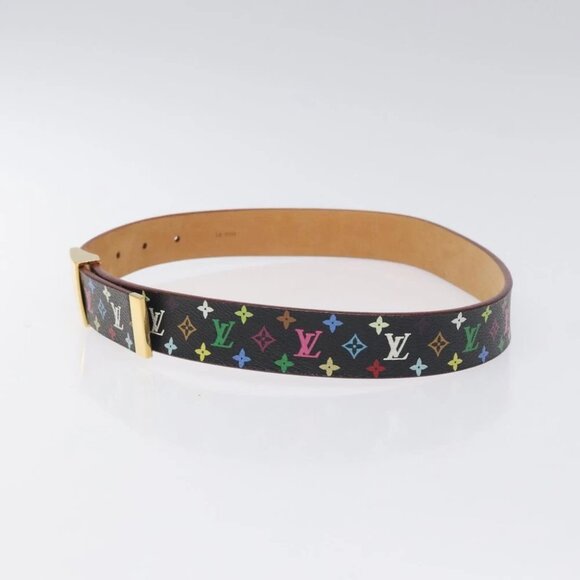 LOUIS VUITTON Monogram Multicolor Ceinture Care Belt Black LV - Picture 4 of 15